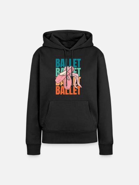 Ballet Balerina - Frauen Premium Bio Hoodie - Schwarz