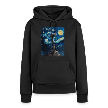 Bladesmith Bladesmith Cutler Ster - Sweat à capuche Premium bio Femme - noir - Devant - Julia (174cm)