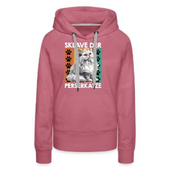 Katzenbesitzer SKLAVE DER PERSERKATZE Lustiges - Frauen Premium Bio Hoodie - Malve - Vorne - Isabella (175cm)