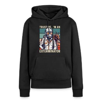Lutte antiparasitaire Faites-moi confiance, je suis un travailleur en lutte antiparasitaire - Sweat à capuche Premium bio Femme - noir - Devant - Julia (174cm)