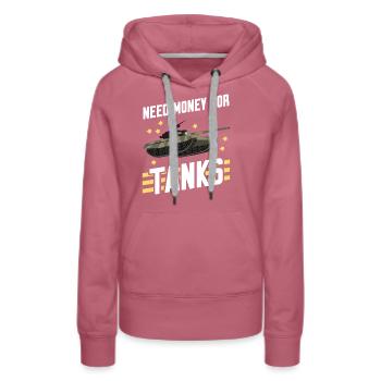 Tank Driver Combat Tank - Frauen Premium Bio Hoodie - Malve - Vorne - Isabella (175cm)