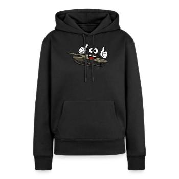 Pouce vers le haut Débardeur - Sweat à capuche Premium bio Femme - noir - Devant - Julia (174cm)