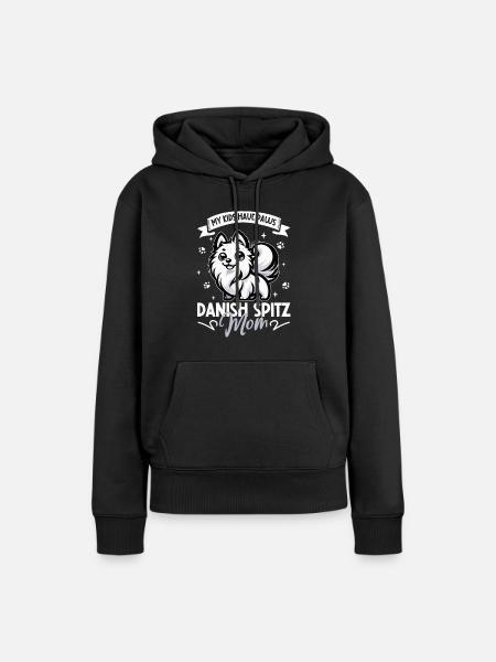 Dänischer Spitz Mama - Frauen Premium Bio Hoodie - Schwarz