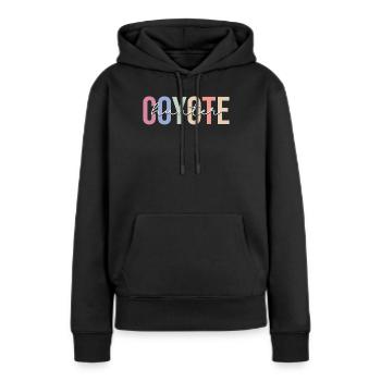 Chasseurs de coyotes Chasse au coyote - Sweat à capuche Premium bio Femme - noir - Devant - Julia (174cm)