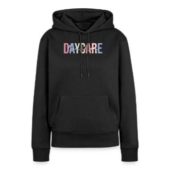 Superviseur de garde d’enfants Garde d’enfants - Sweat à capuche Premium bio Femme - noir - Devant - Julia (174cm)