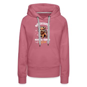 Norfolk Terrier Mama - Frauen Premium Bio Hoodie - Malve - Vorne - Isabella (175cm)