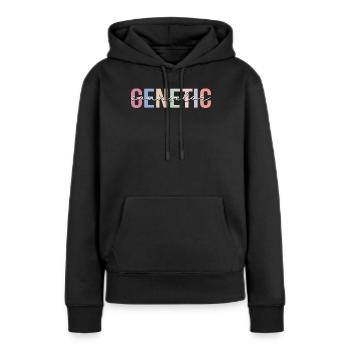 Conseiller en génétique Identité de genre Génétique - Sweat à capuche Premium bio Femme - noir - Devant - Julia (174cm)