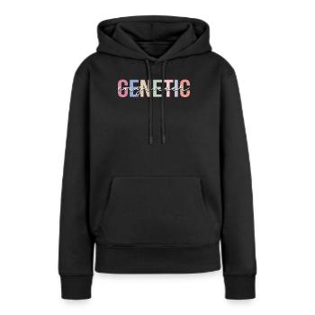Méthodes de génie génétique - Sweat à capuche Premium bio Femme - noir - Devant - Julia (174cm)