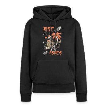 Guitare acoustique Skeleton - Sweat à capuche Premium bio Femme - noir - Devant - Julia (174cm)