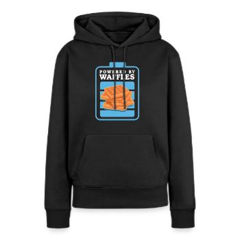Gaufres Gaufres Gaufre Lover Cadeau - Sweat à capuche Premium bio Femme - noir - Devant - Julia (174cm)