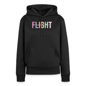 Flugdienstleiter Luftfahrt - Frauen Premium Bio Hoodie - Schwarz - Vorne - Julia (174cm)