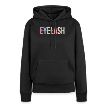 Wimperntechniker Lash Tech - Sweat à capuche Premium bio Femme - noir - Devant - Julia (174cm)