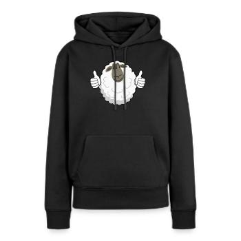 Thumbs up Sheep - Frauen Premium Bio Hoodie - Schwarz - Vorne - Julia (174cm)