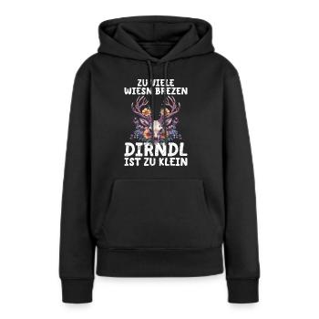 Mon dirndl ne convient plus au dirndl de remplacement - Sweat à capuche Premium bio Femme - noir - Devant - Julia (174cm)
