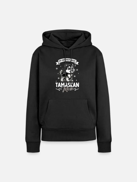 Tamaskan Mama - Frauen Premium Bio Hoodie - Schwarz