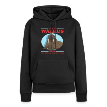 Morse Morse Morse Morse Cadeau de morse - Sweat à capuche Premium bio Femme - noir - Devant - Julia (174cm)