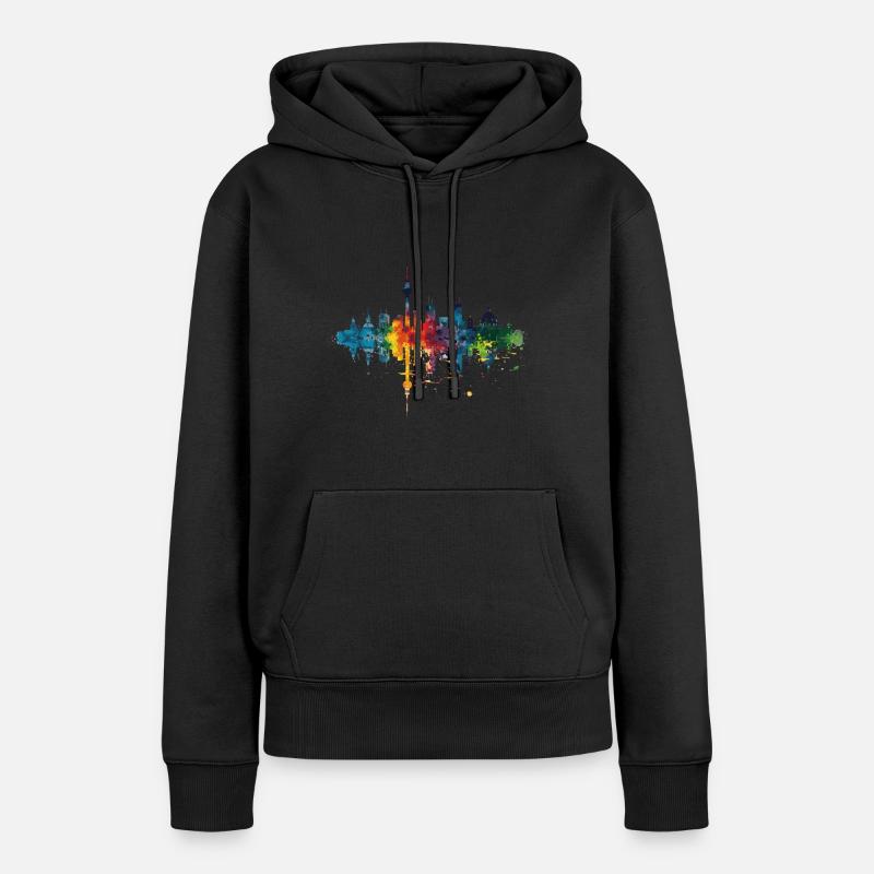 Borken - Sweat à capuche Premium bio Femme - noir
