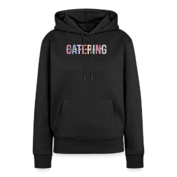 Responsable Traiteur Serveur Traiteur - Sweat à capuche Premium bio Femme - noir - Devant - Julia (174cm)