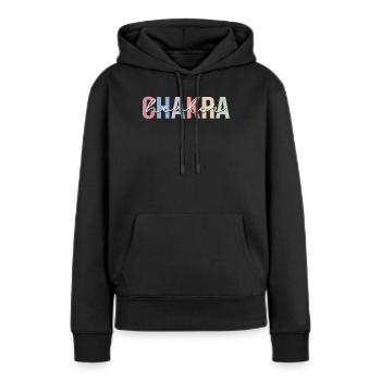 Guérisseur de chakras Maître Reiki de guérison des chakras - Sweat à capuche Premium bio Femme - noir - Devant - Julia (174cm)