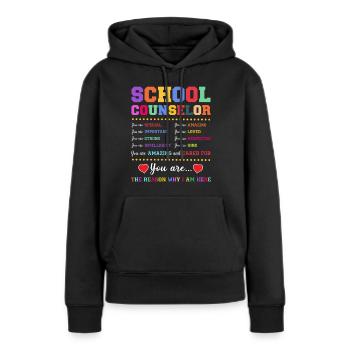 Conseiller scolaire Conseiller scolaire - Sweat à capuche Premium bio Femme - noir - Devant - Julia (174cm)