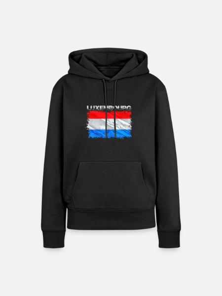 Luxemburg - Frauen Premium Bio Hoodie - Schwarz