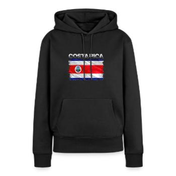 Costa Rica - Frauen Premium Bio Hoodie - Schwarz - Vorne - Julia (174cm)