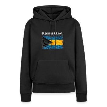 Bahamas - Sweat à capuche Premium bio Femme - noir - Devant - Julia (174cm)