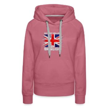 Storbritannia - Premium økologisk hettegenser for kvinner - kattost - Foran - Isabella (175cm)