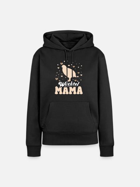 Wachtel Mama Motiv Wachtelzüchter - Frauen Premium Bio Hoodie - Schwarz