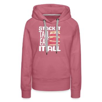 Sandwich Sandwich Snack Célébration - Sweat à capuche Premium bio Femme - mauve - Devant - Isabella (175cm)