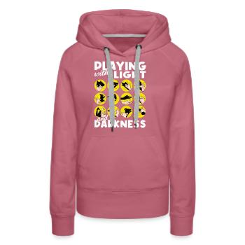Hand Shadow Puppet Show Puppets - Women’s Premium Organic Hoodie - mauve - Front - Isabella (175cm)