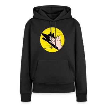 Handschattenpuppenspiel Puppen - Frauen Premium Bio Hoodie - Schwarz - Vorne - Julia (174cm)