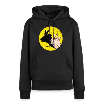 Handschattenpuppenspiel Puppen - Frauen Premium Bio Hoodie - Schwarz - Vorne - Julia (174cm)