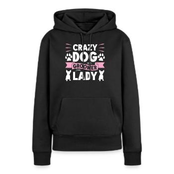 Hundegruamwelpen Haustier -Pflege -Job Salon - Frauen Premium Bio Hoodie - Schwarz - Vorne - Julia (174cm)
