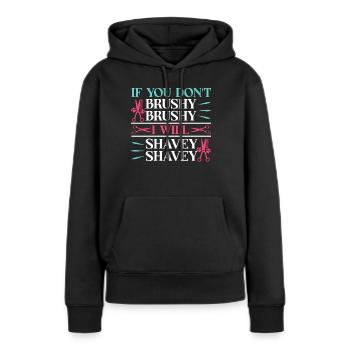 Hundegruamwelpen Haustier -Pflege -Job Salon - Frauen Premium Bio Hoodie - Schwarz - Vorne - Julia (174cm)