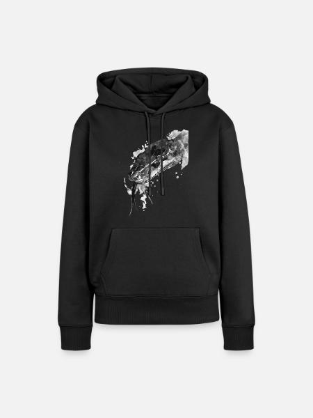 Schlange - Frauen Premium Bio Hoodie - Schwarz