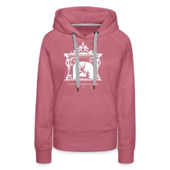 Four, belle cheminée, bois de chauffage - Sweat à capuche Premium bio Femme - mauve - Devant - Isabella (175cm)