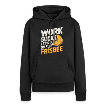Frisbee - Frauen Premium Bio Hoodie - Schwarz - Vorne - Julia (174cm)