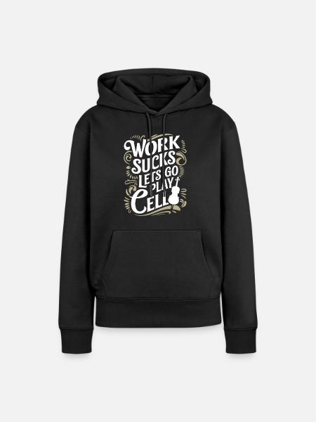 Cello Cellist - Frauen Premium Bio Hoodie - Schwarz