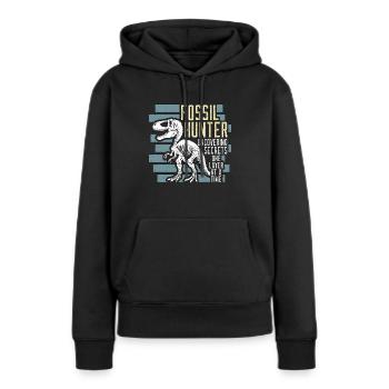 Fossil Hunter Uncovering Secrets Fossil Collecting - Frauen Premium Bio Hoodie - Schwarz - Vorne - Julia (174cm)