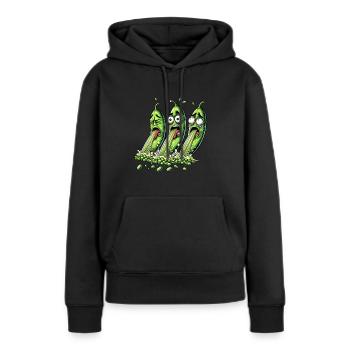 gardener funny garden broad beans beans - Women’s Premium Organic Hoodie - black - Front - Julia (174cm)