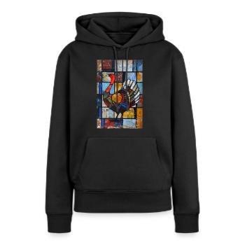 Turquie - Sweat à capuche Premium bio Femme - noir - Devant - Julia (174cm)