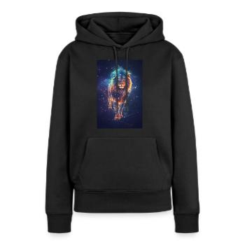 Jumeaux - Sweat à capuche Premium bio Femme - noir - Devant - Julia (174cm)
