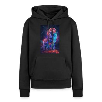 Balance - Sweat à capuche Premium bio Femme - noir - Devant - Julia (174cm)