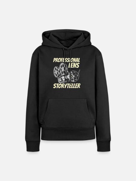 Kameramann - Frauen Premium Bio Hoodie - Schwarz