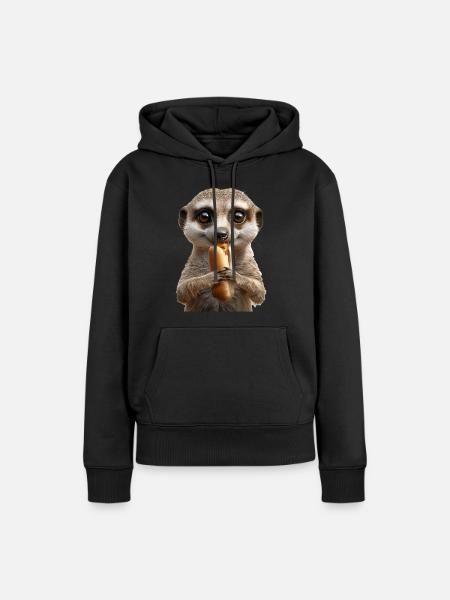 Suricate - Sweat à capuche Premium bio Femme - noir