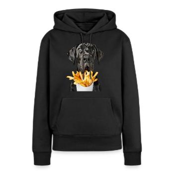 Deutsche Dogge - Frauen Premium Bio Hoodie - Schwarz - Vorne - Julia (174cm)