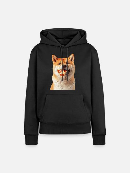 Akita - Frauen Premium Bio Hoodie - Schwarz
