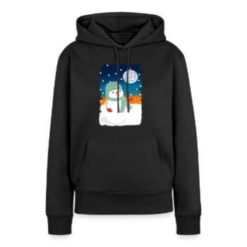 bonhomme de neige Let It Snow Man Lover cadeau - Sweat à capuche Premium bio Femme - noir - Devant - Julia (174cm)
