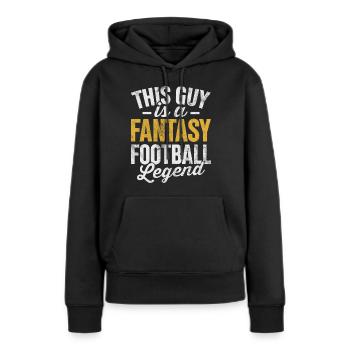 Ce gars est une légende du football fantastique FFL - Sweat à capuche Premium bio Femme - noir - Devant - Julia (174cm)